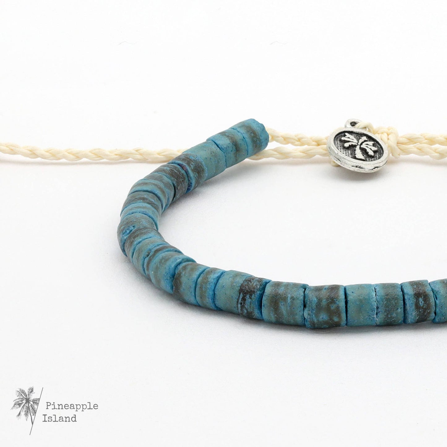Pineapple Island - Pantai Kura-Kura Wood Bead Bracelet by Koh Surf: Blue
