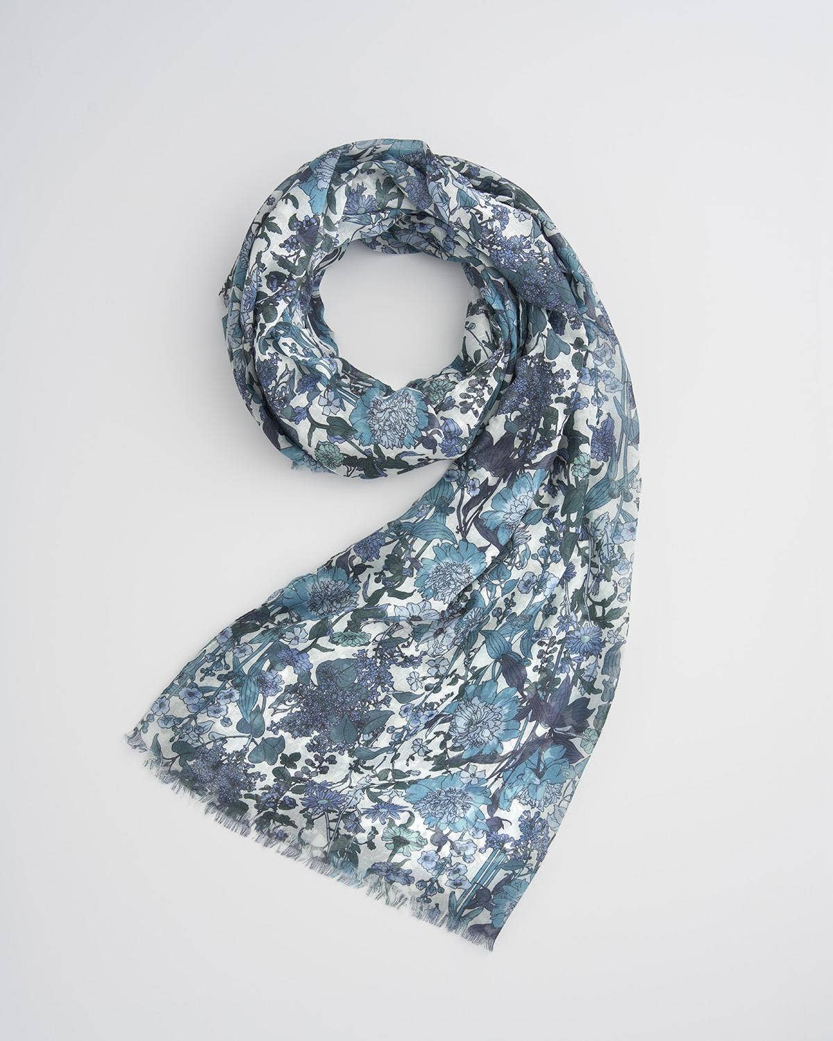 FABLE Deco Blooms Blue Lightweight Scarf