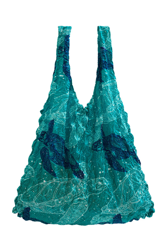 Tote Bag Eco Sustainable Sea Design | BLUE OCEAN TURTLE