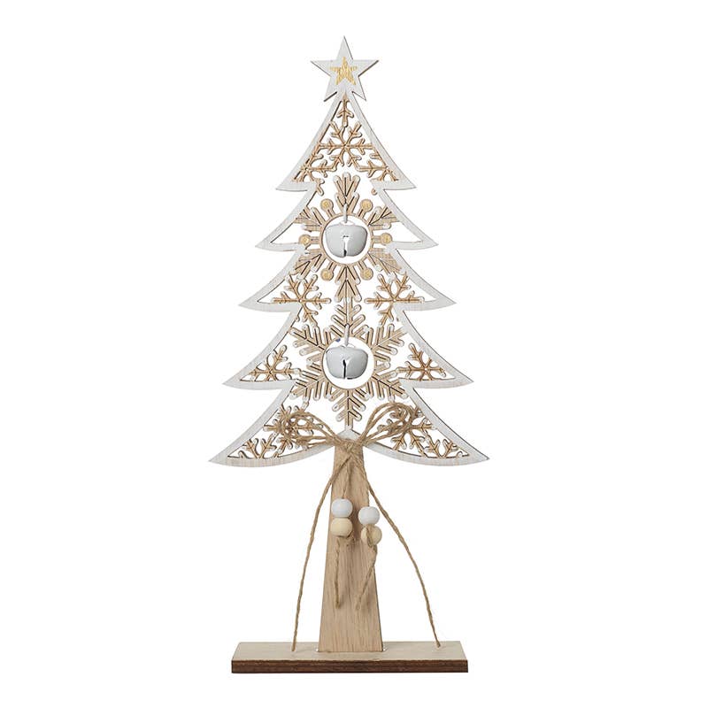 WOODEN TREE WITH WHITE BELLS