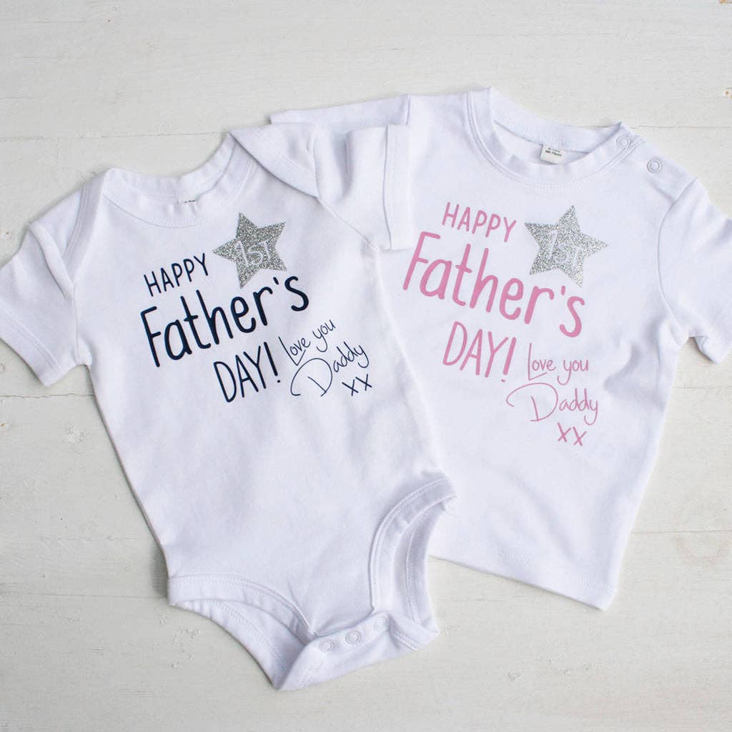 First Father's Day Baby Bib
