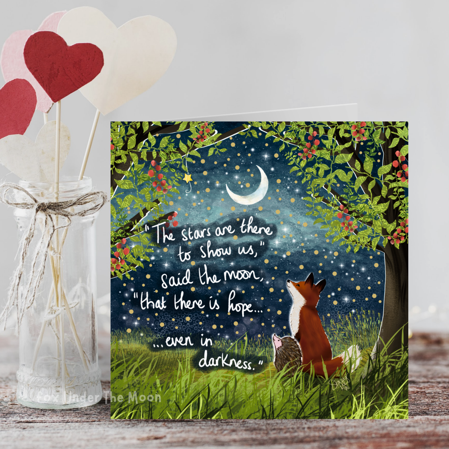 'There Is Hope' - Greeting Card From Fox Under The Moon