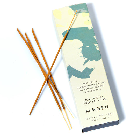 Maegen - Incense Sticks - White Sage Genuine Indian Masala