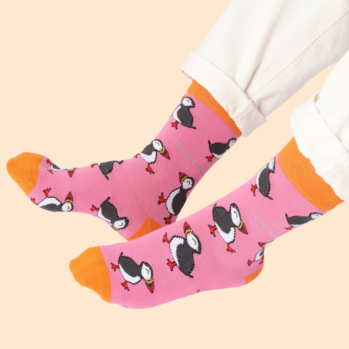 Bare Kind - Pink Puffin Socks