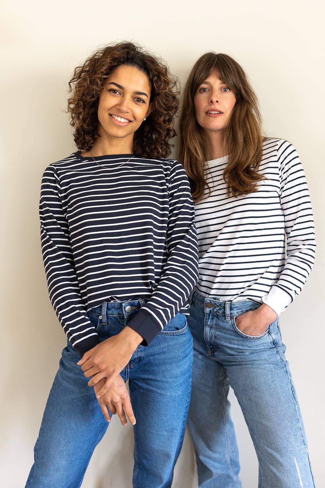 Ivy Audrey Organic Cotton Crew Navy Breton 100% Organic Cotton