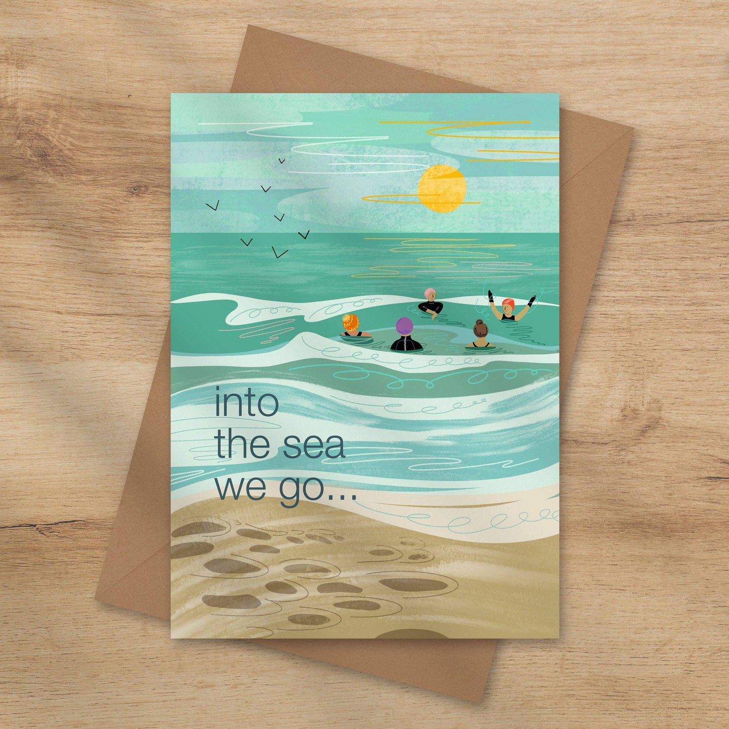 Into the Sea We Go Greeting Card