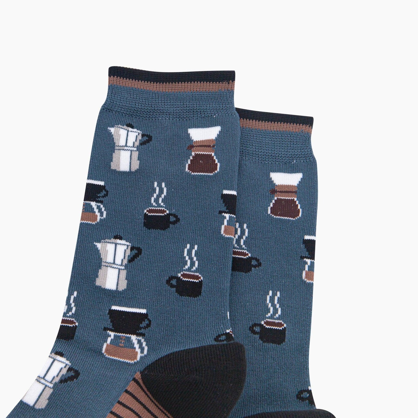 Barista Coffee Men's Bamboo Socks in Teal Green