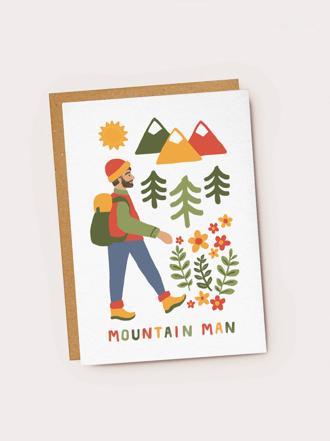 Mountain Man - Hiking Outdoors Birthday Card - Him
