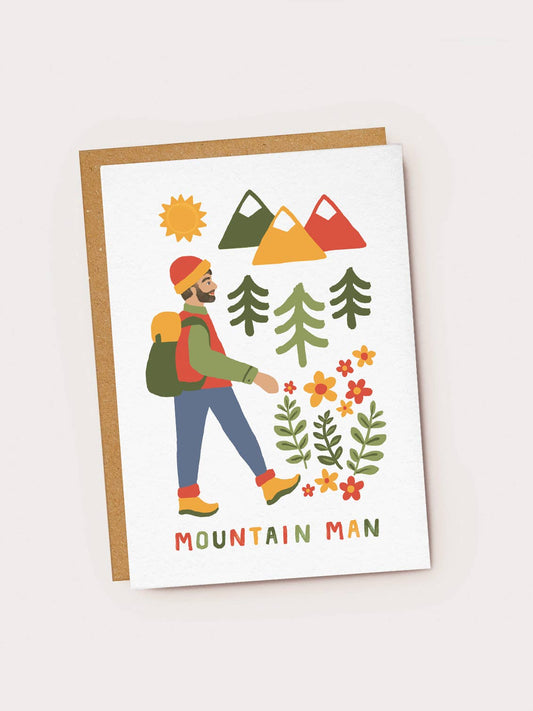 Mountain Man - Hiking Outdoors Birthday Card - Him