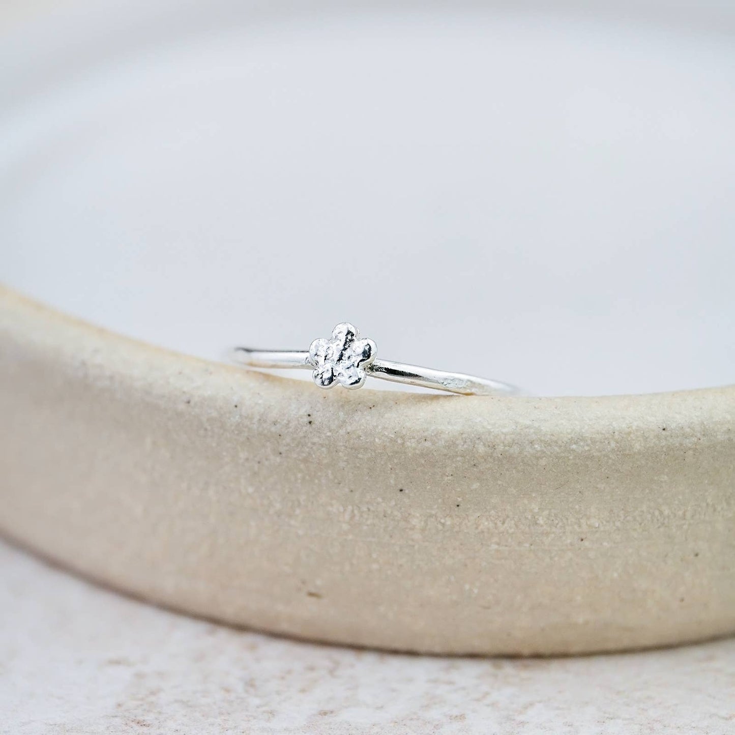 Lucy Kemp - Sterling Silver Mini Flower Ring