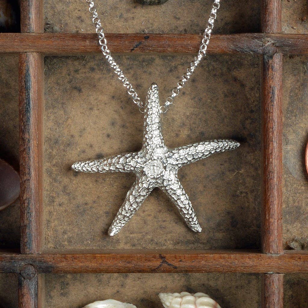 Starfish Necklace, English Pewter Jewellery