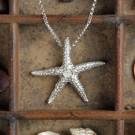 Glover & Smith - Starfish Necklace, English Pewter Jewellery