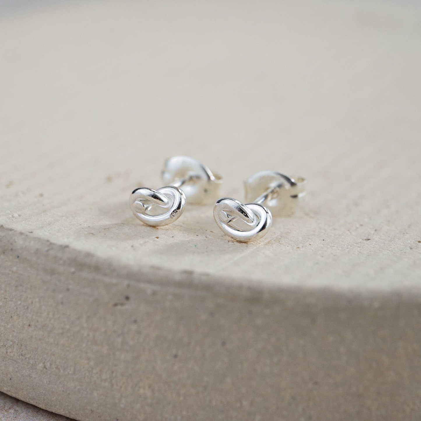 Lucy Kemp Jewellery - Sterling Silver Small Love Knot Studs