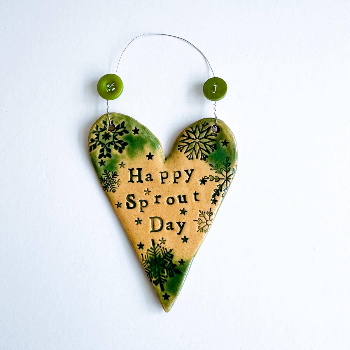 Happy Sprout Day - ceramic Christmas star