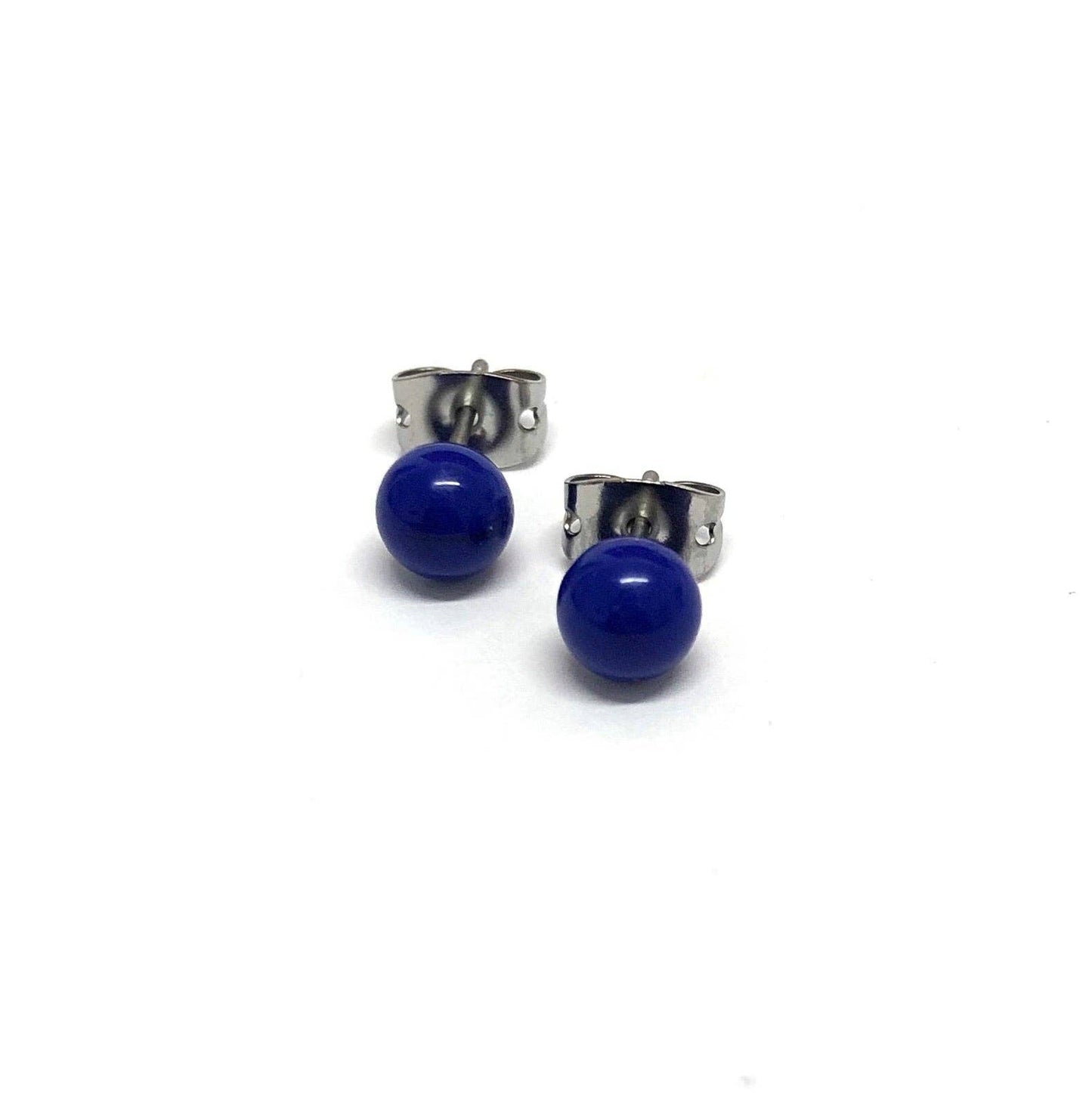 Helen Chalmers - Lapis Blue Handmade Glass Stud Earrings