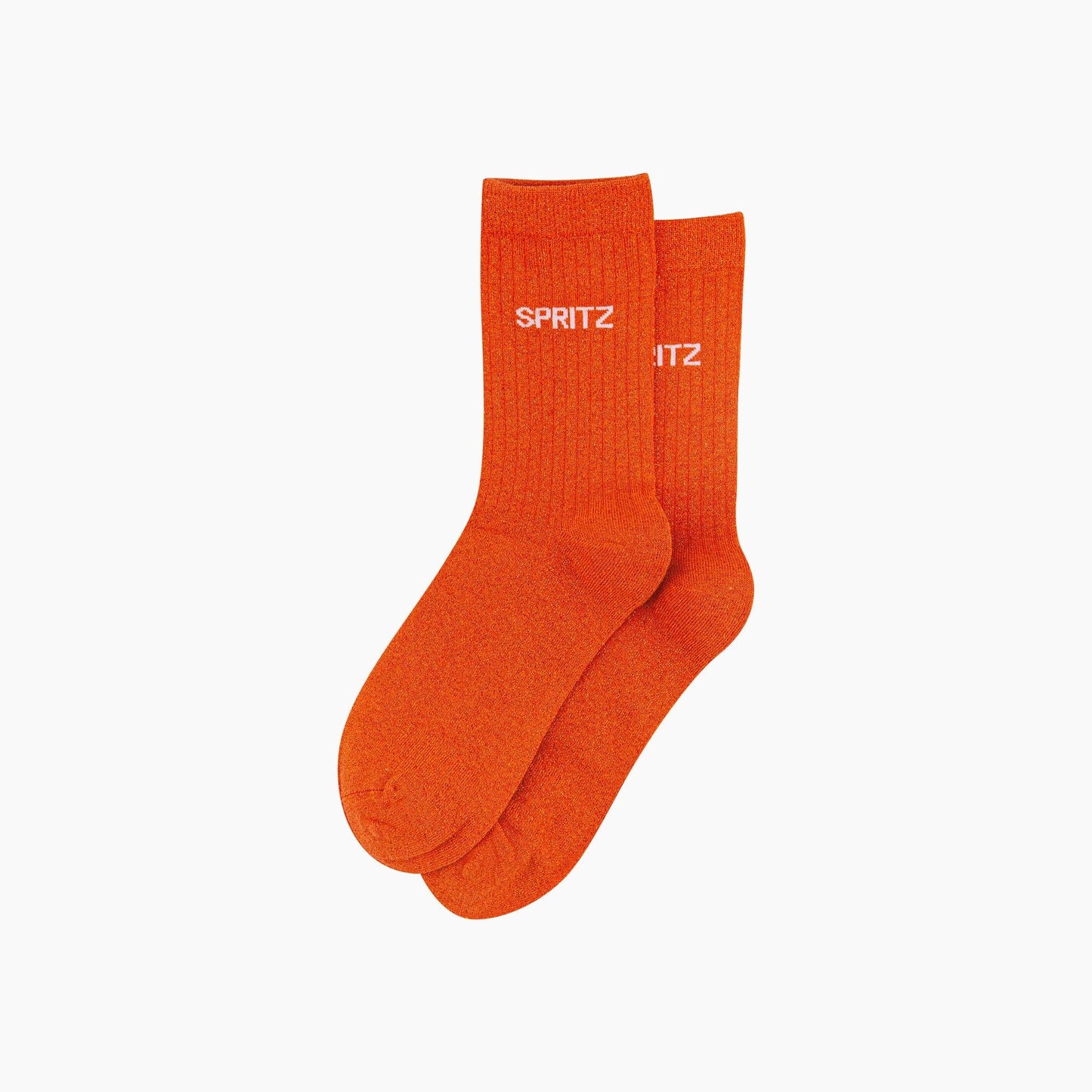 Spritz Combed Cotton Glitter Socks in Orange