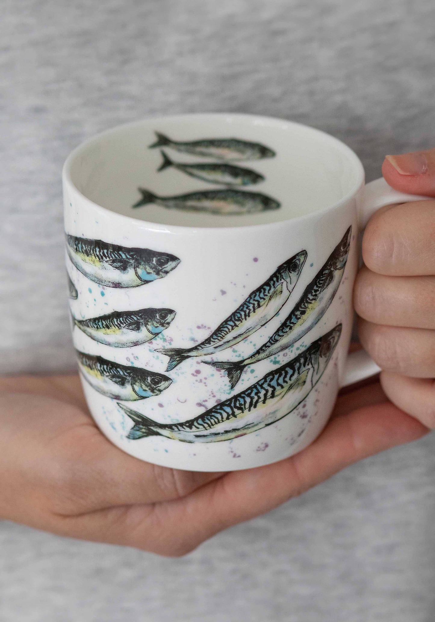 Dollyhotdogs - Mackerel Shoal Bone China Mug