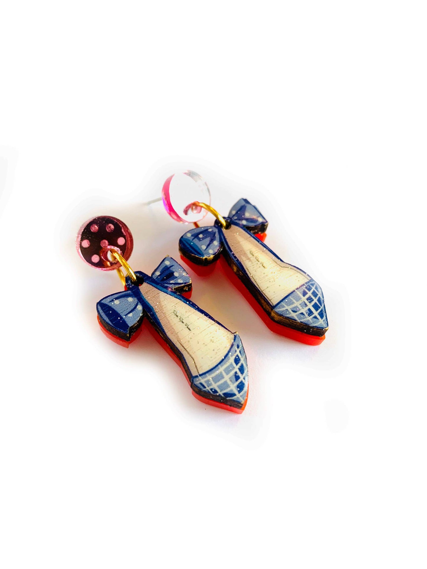 Rosie Rose Parker - Retro art shoe earrings