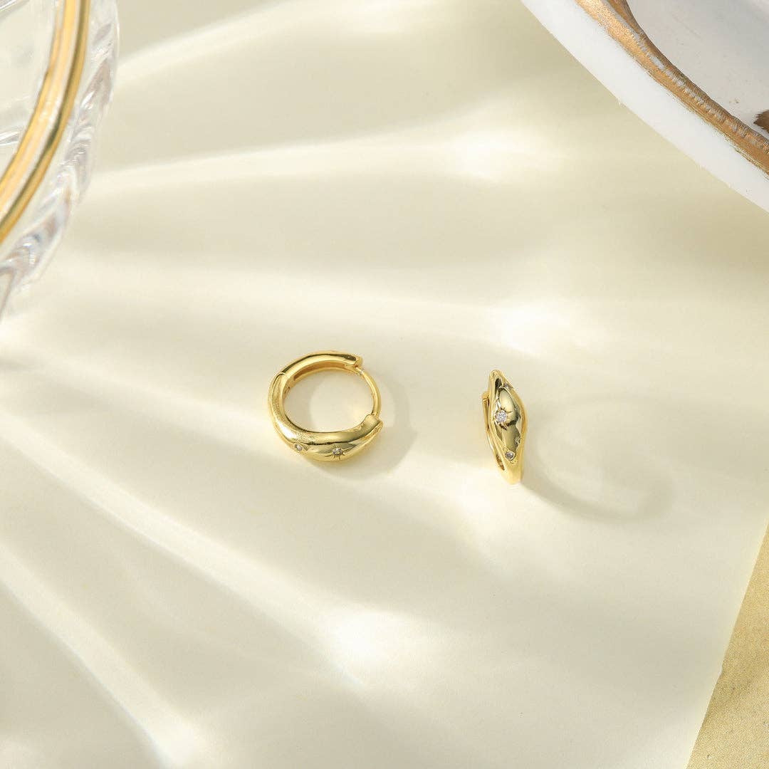 Verdivine - Octagram Star Hoop Earrings