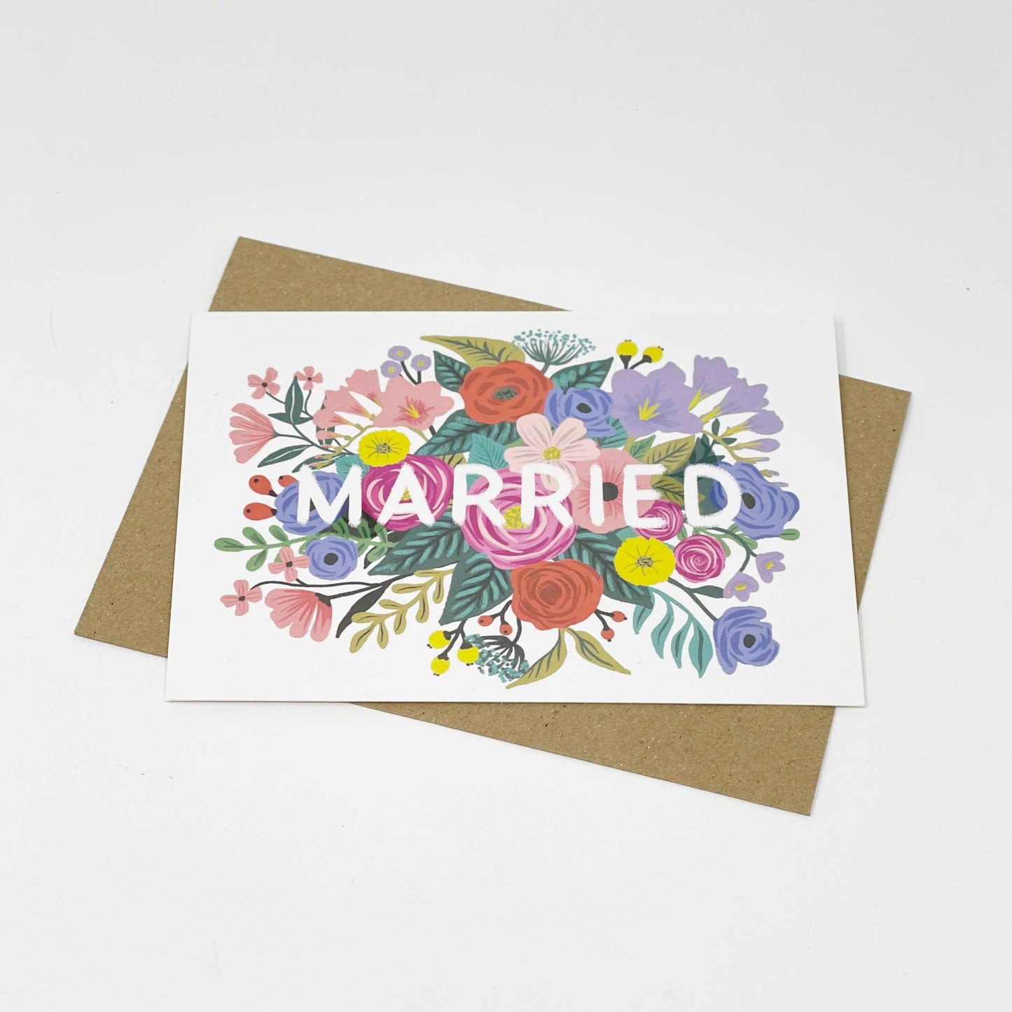 Lomond Paper Co - Married Floral Wedding card