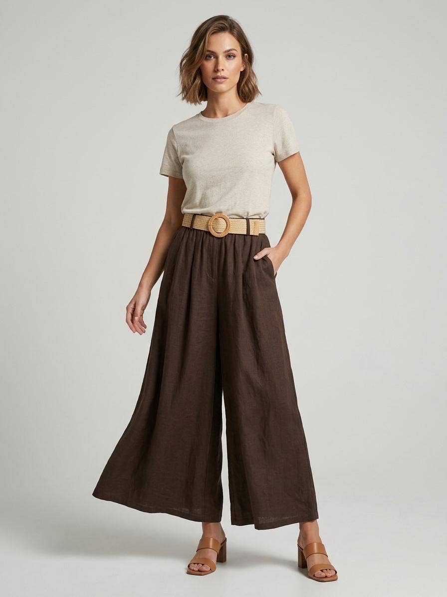 Summer Belted Wide Leg