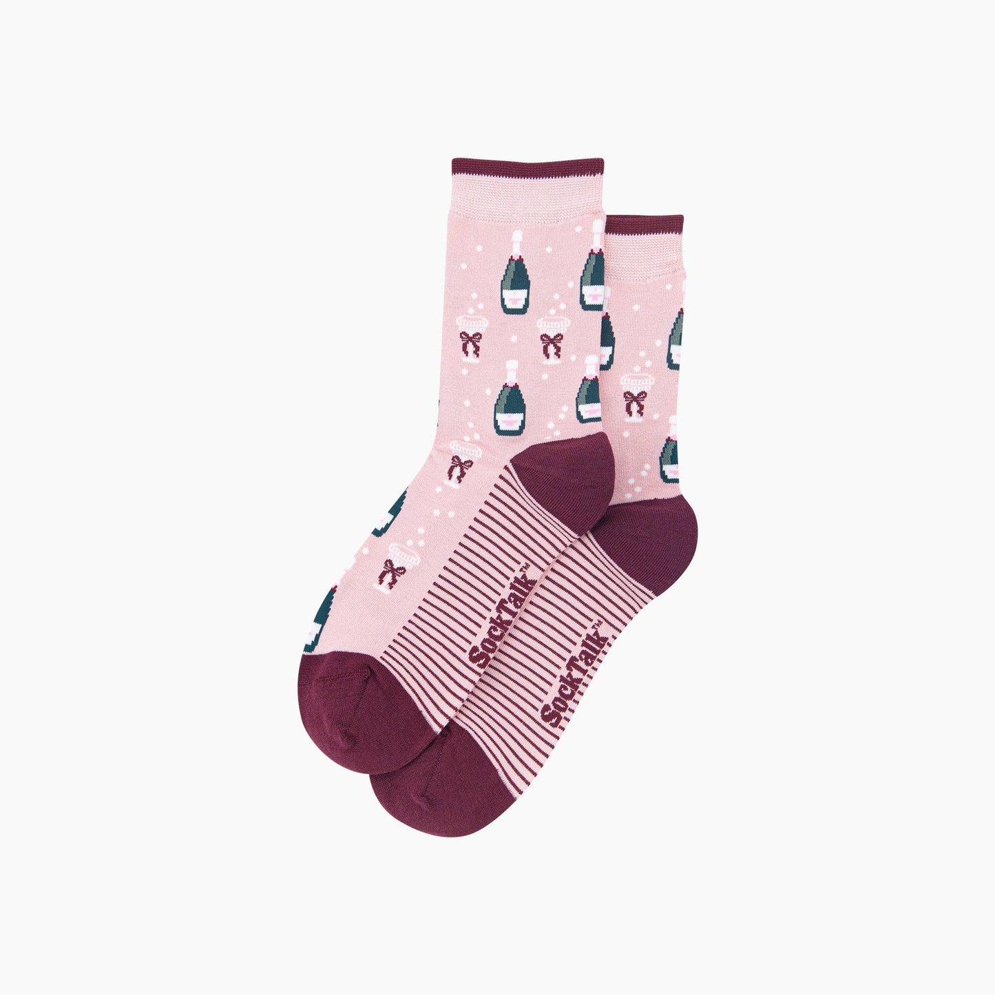 Champagne Women's Bamboo Socks in Soft Pink