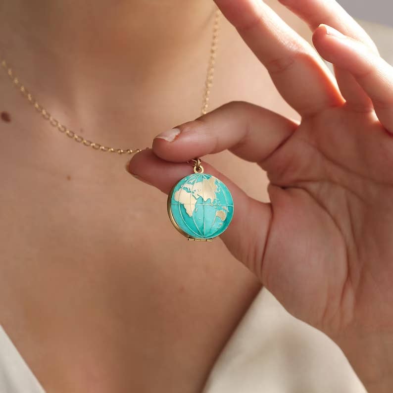 Silk Purse, Sow's Ear - World Map Locket