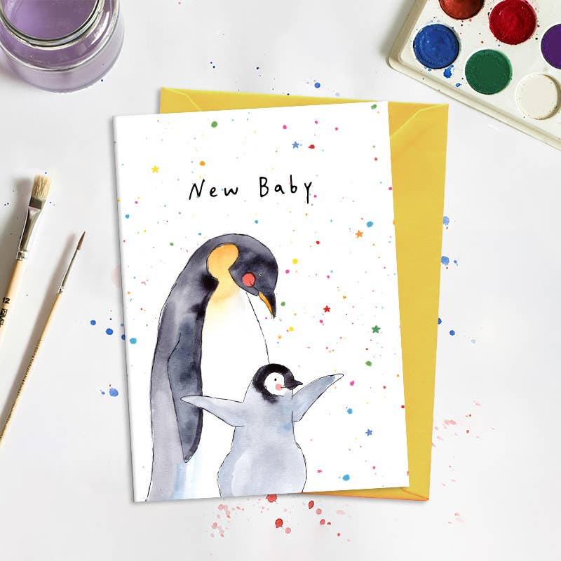 Dandelion Stationery - New baby - Emperor penguin - Greetings Card