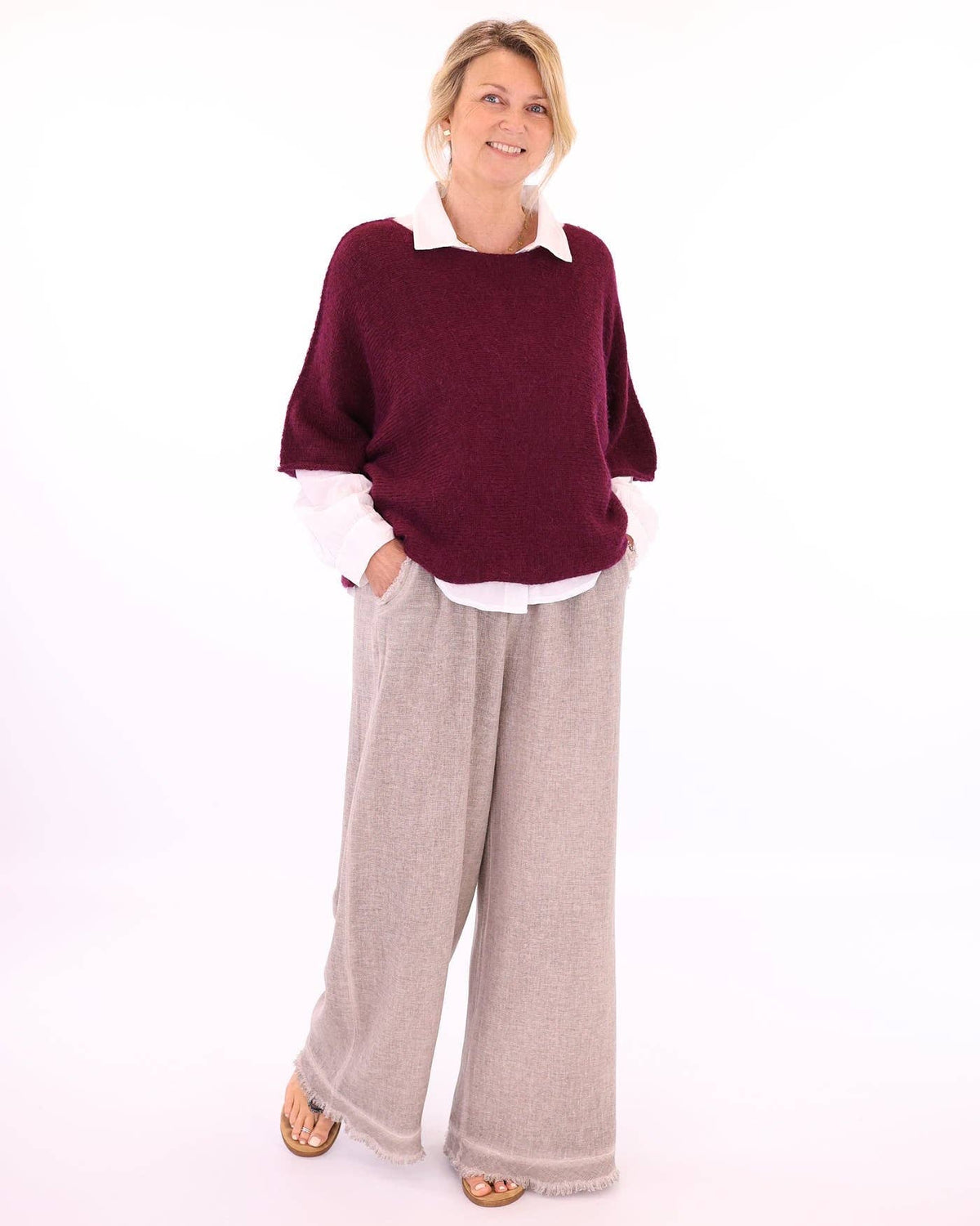 Cadenza Italy Ltd - Alpaca Blend Short Tunic Top