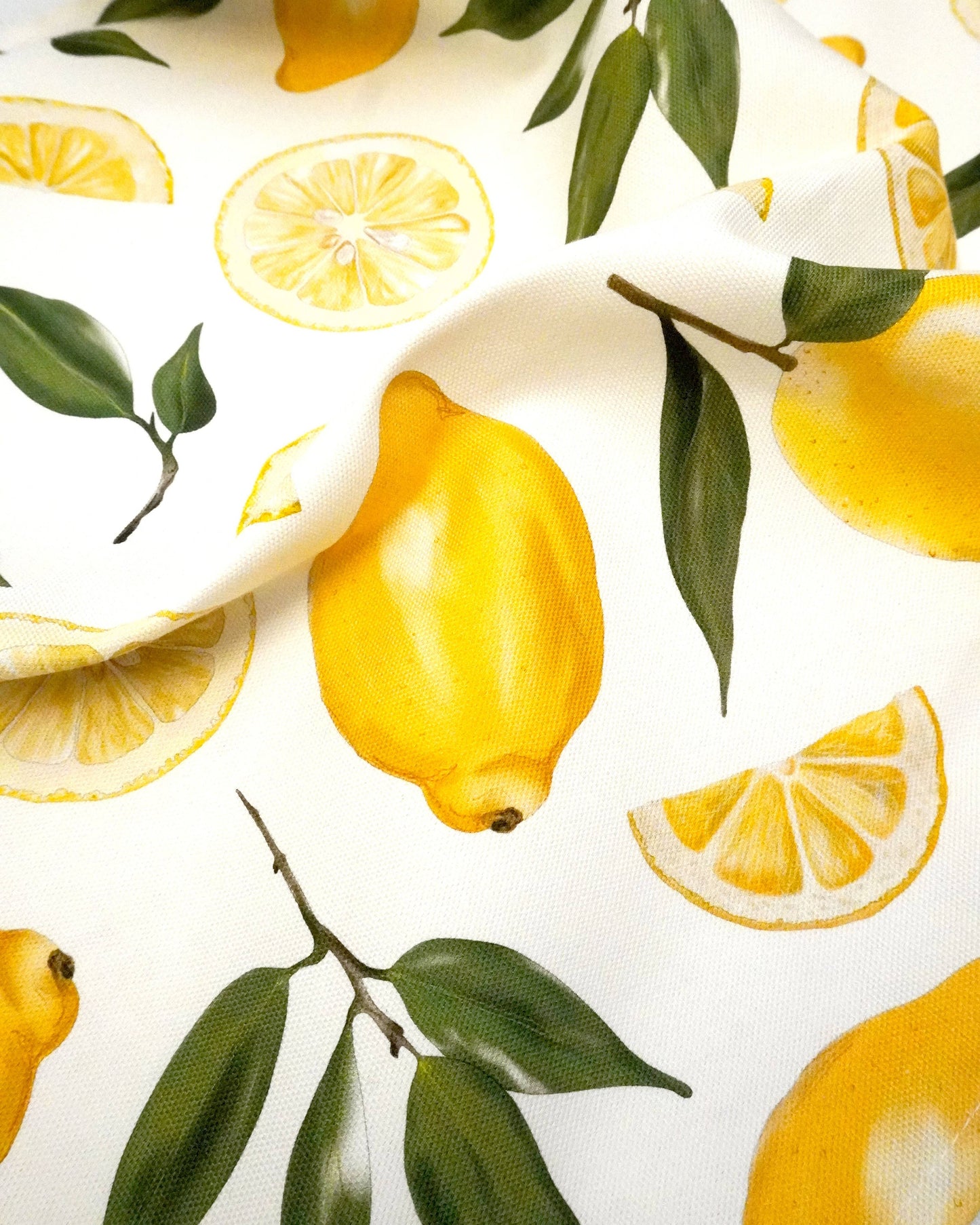 Lemon Tea Towel - British - Cotton – Yellow Kitchen Towel