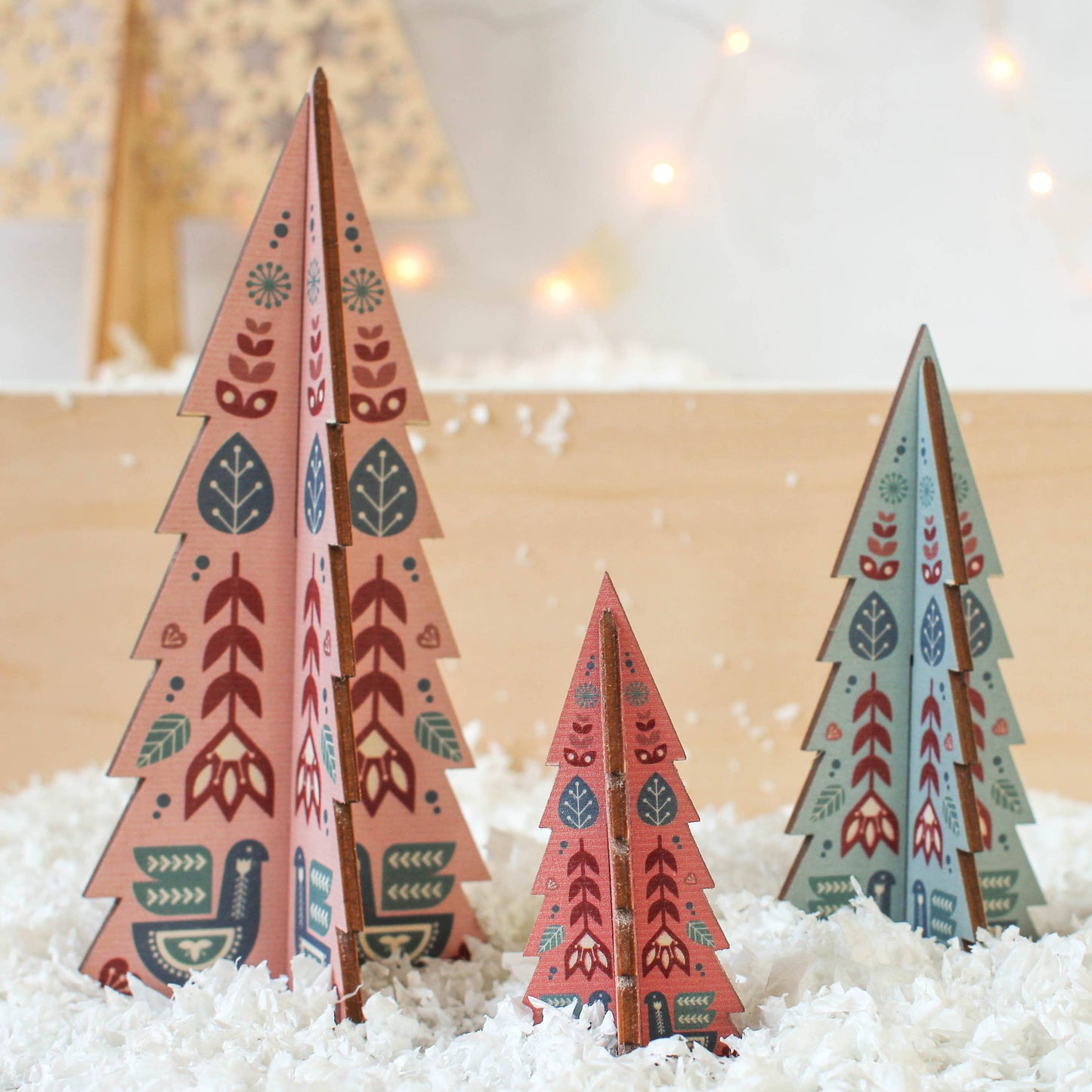 Rocket and Fox - Christmas Tree Set, Folk Design