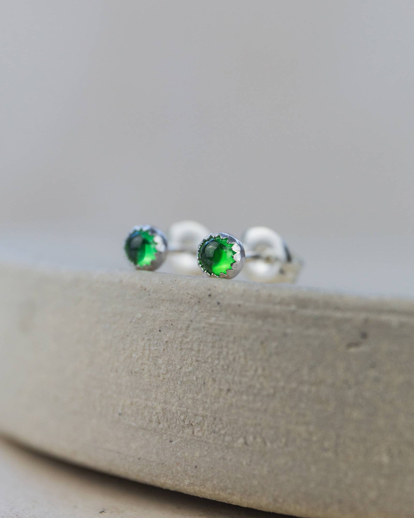 Lucy Kemp Jewellery - Sterling Silver Mini Gemstone Studs