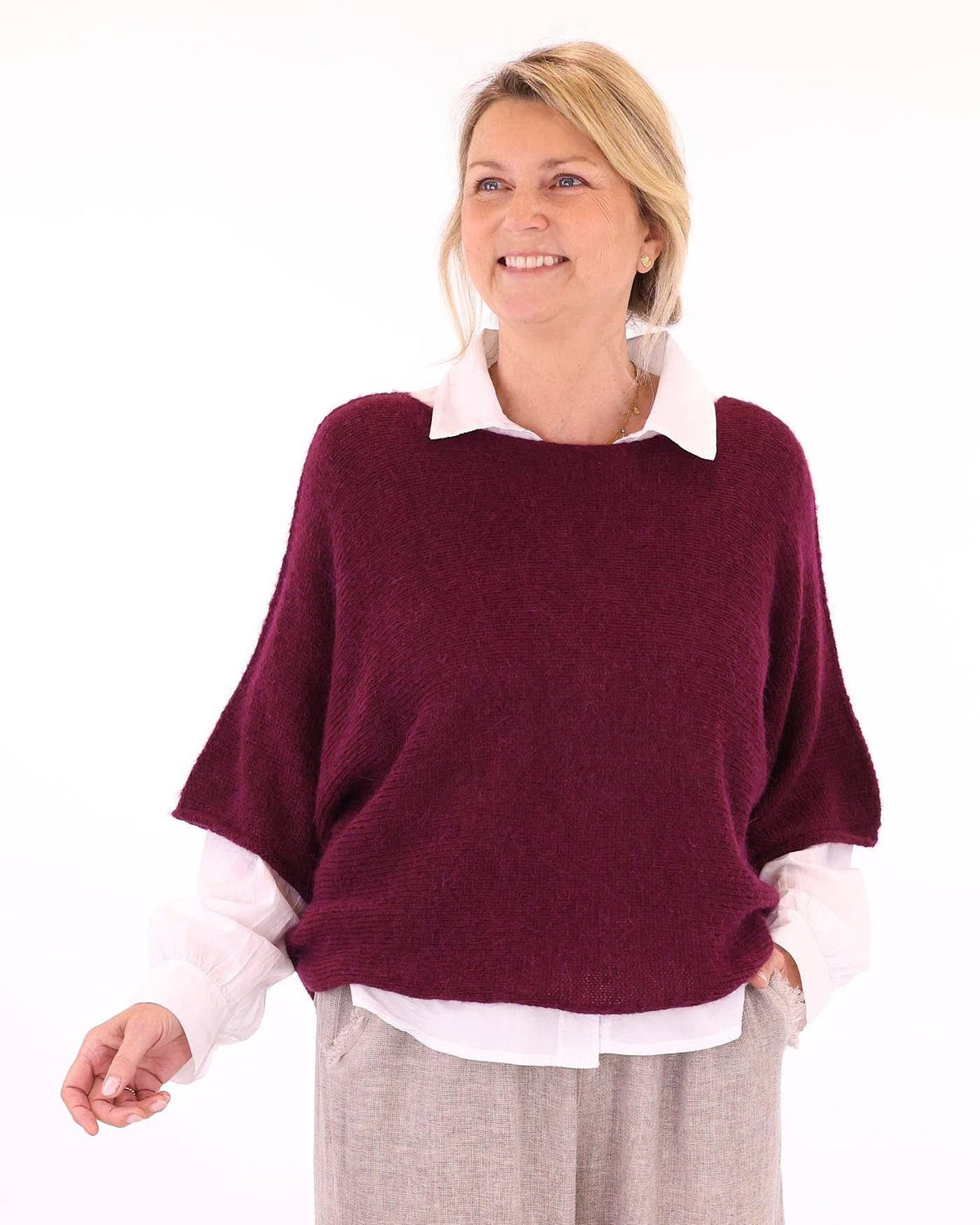 Cadenza Italy Ltd - Alpaca Blend Short Tunic Top