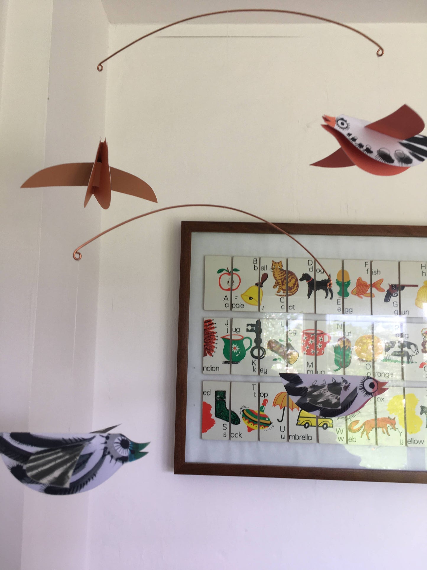 Esther Kent Design - Handmade Black & White Colour Belly Birds Mobile