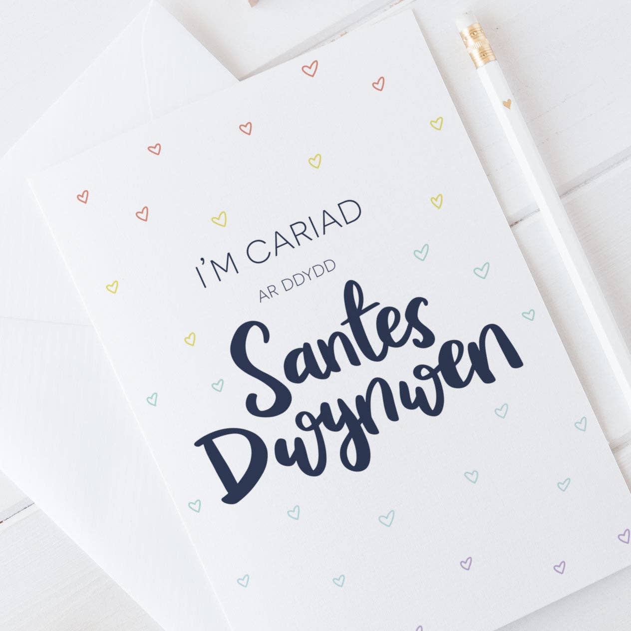 Draenog Love card 'I'm cariad ar ddydd Santes Dwynwen'