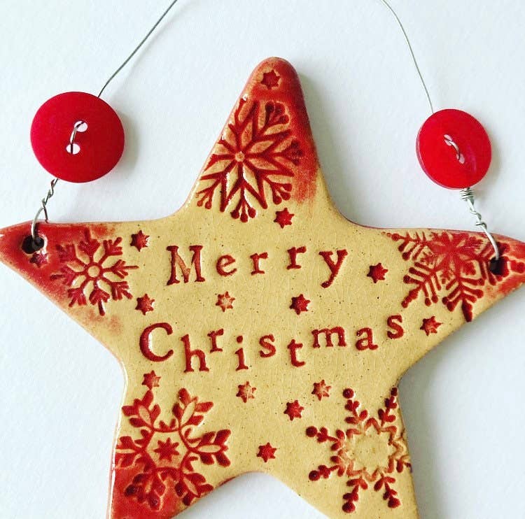 Merry Christmas Star/Bauble Tree Decoration from Wales
