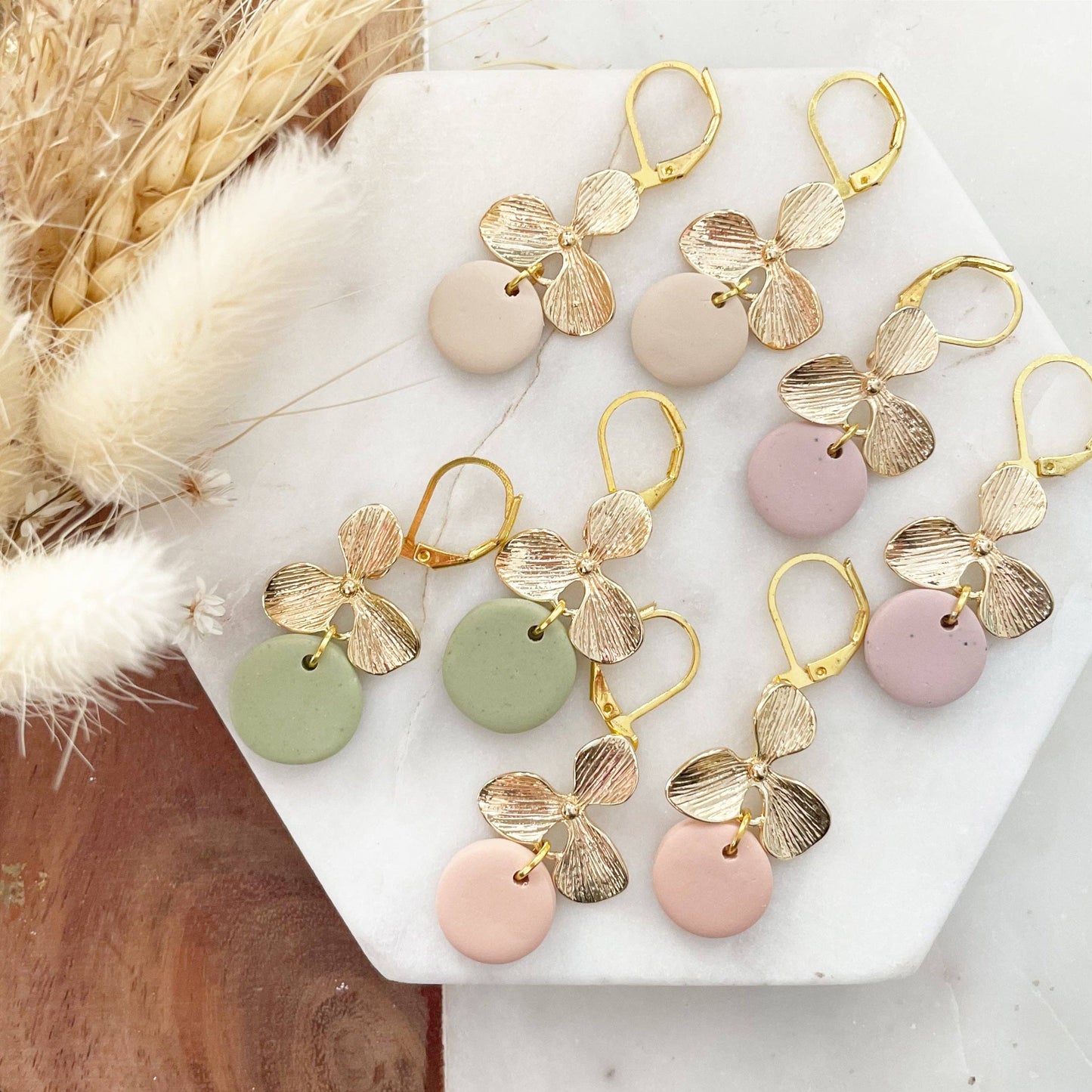 Bumble and Bees - Clematis Statement Earrings