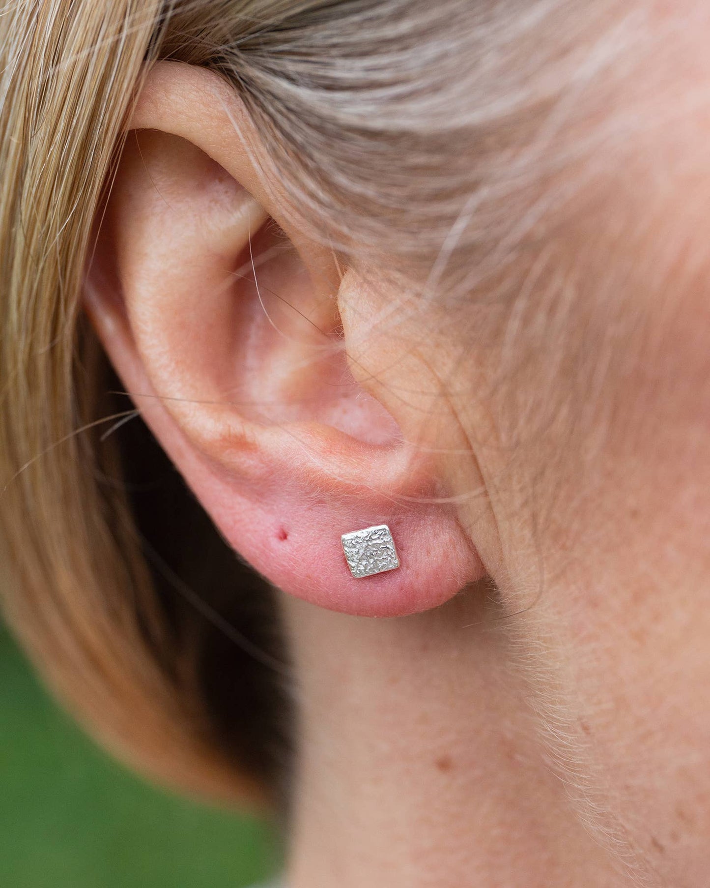 Lucy Kemp - Sterling Silver Mini Studs - Square
