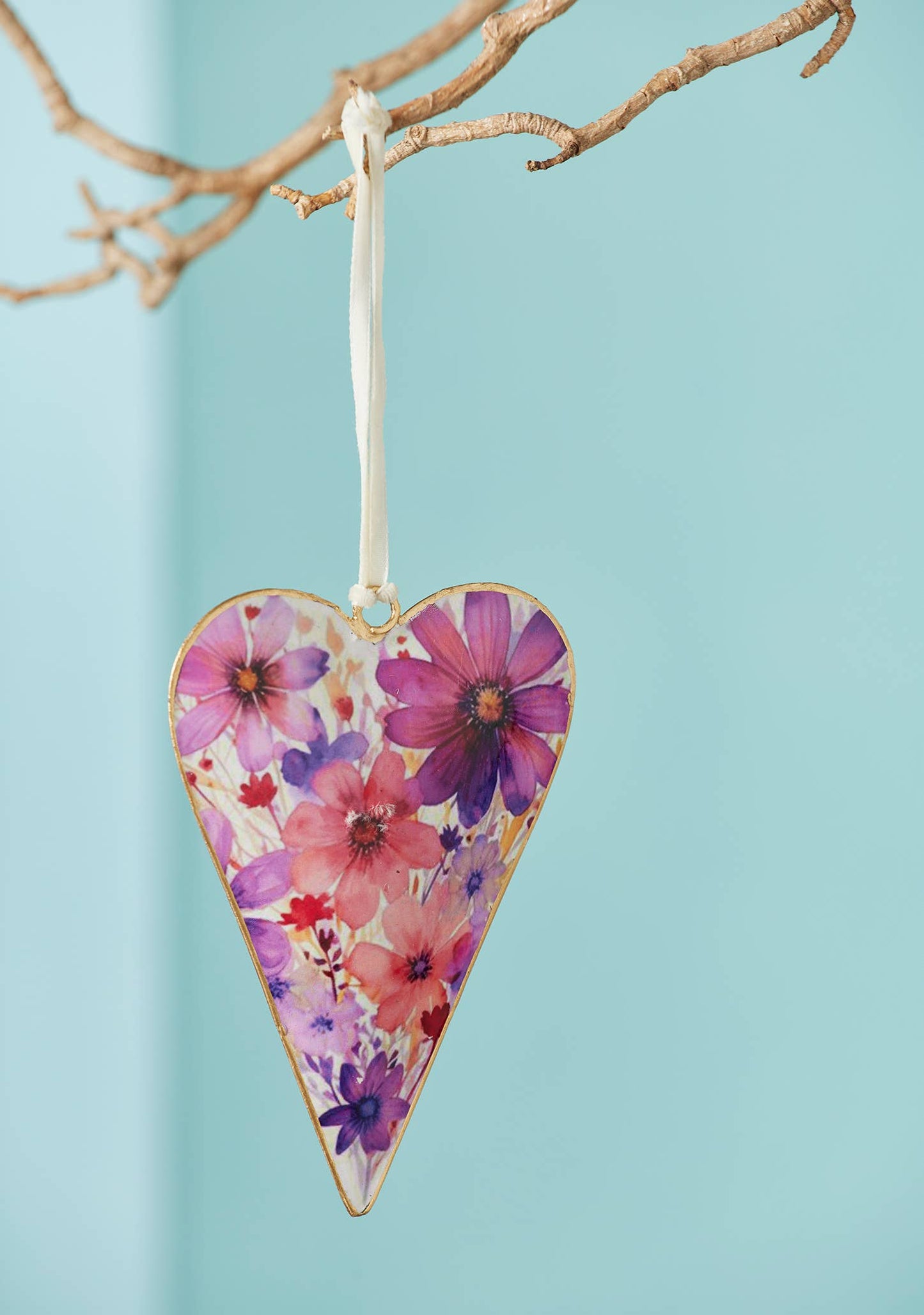 Namaste - Watercolour Floral Heart Decoration