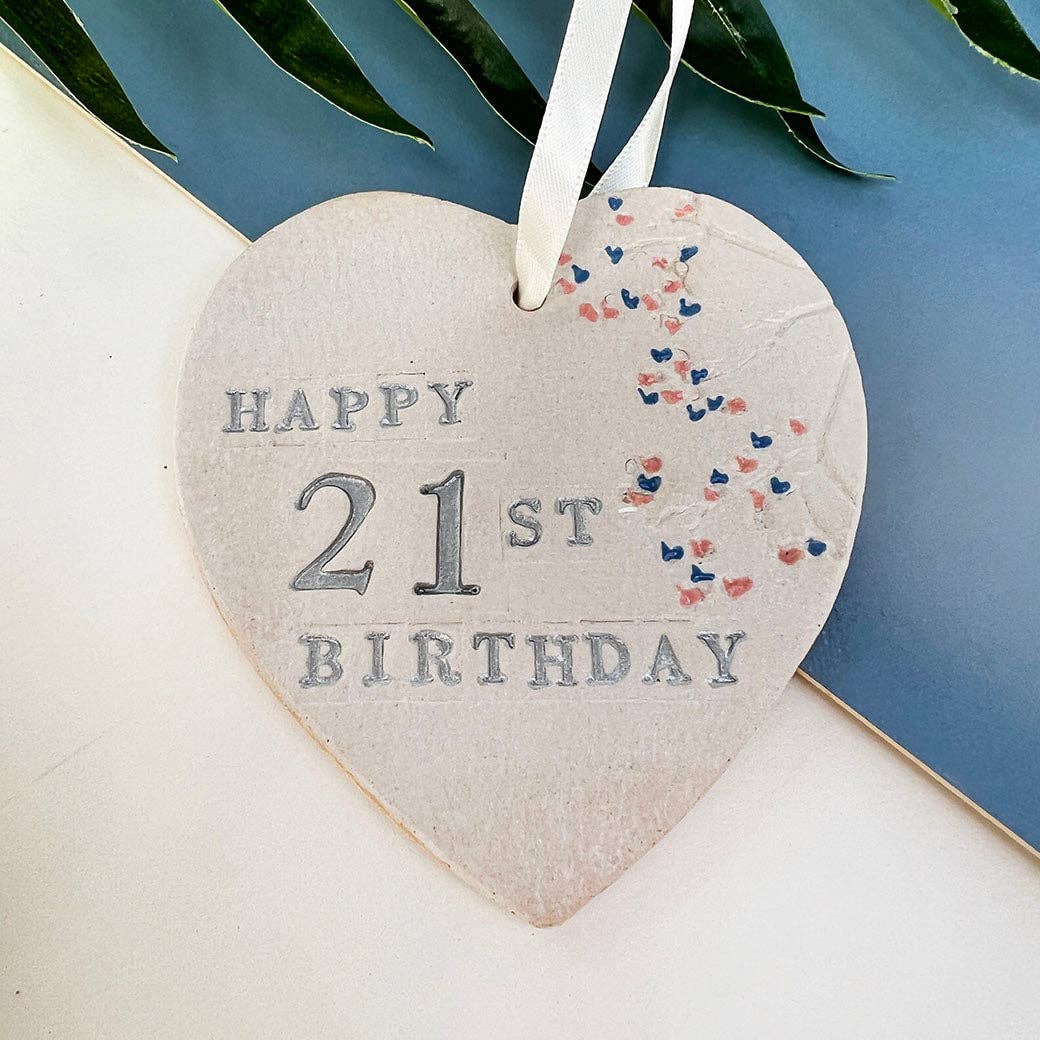 21st Birthday Hanging Heart
