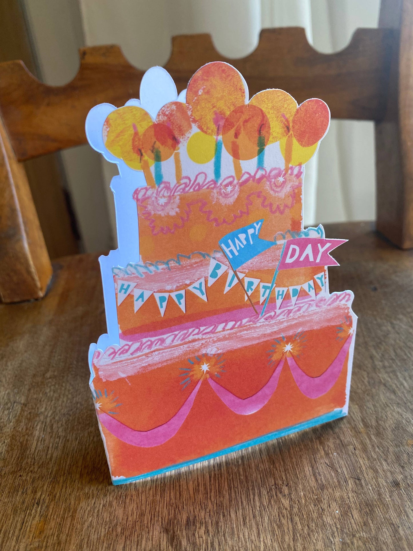 Esther Kent Design - Birthday Cake Mantelpiece Card
