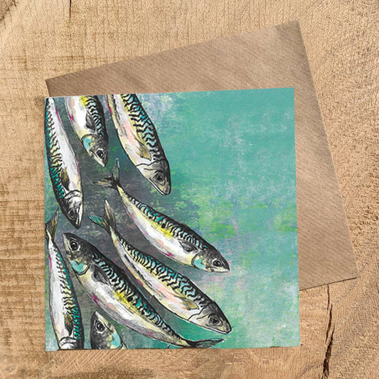 Dollyhotdogs - Mackerel Shoal Greeting Card