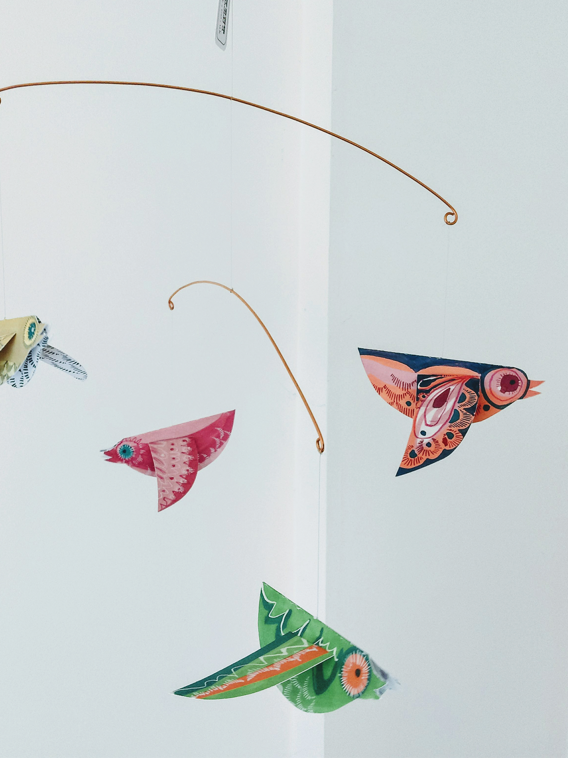Esther Kent Design - Handmade Colourful Paper Birds Mobile
