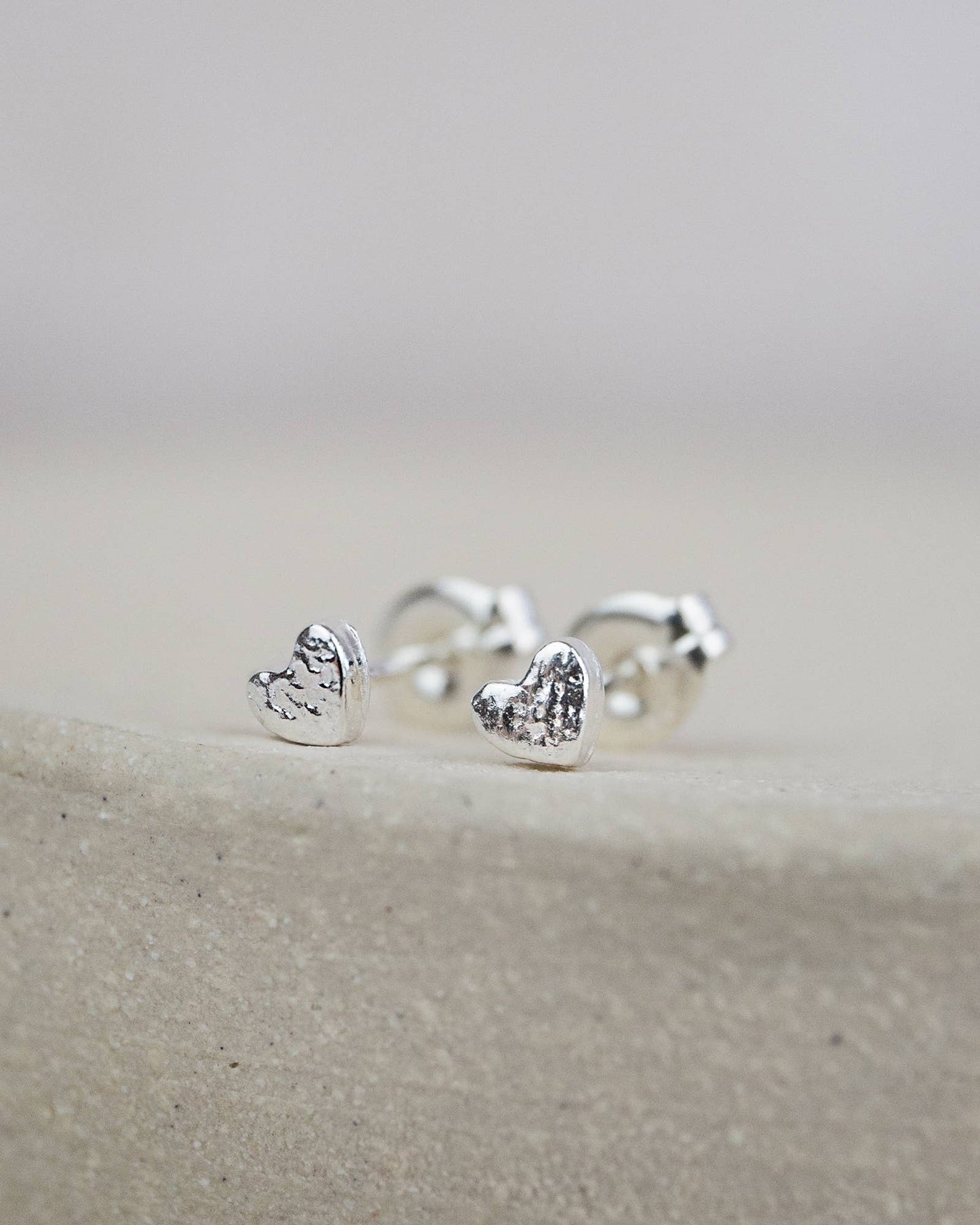 Lucy Kemp Jewellery - Sterling Silver Mini Heart Studs