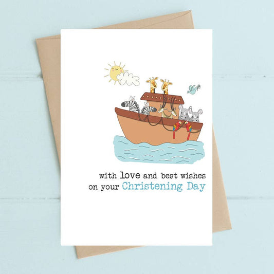 With Love On Your Christening Day - Greetings Card
