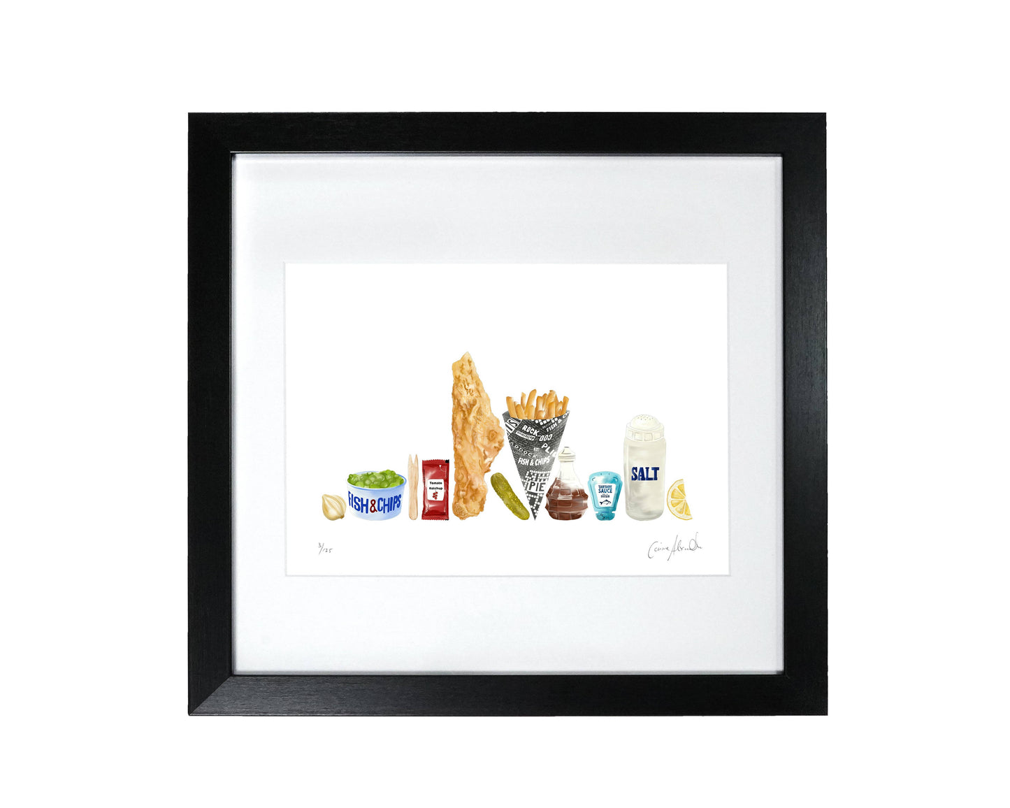 Fish & Chip - Framed Print - Classic British/English Food