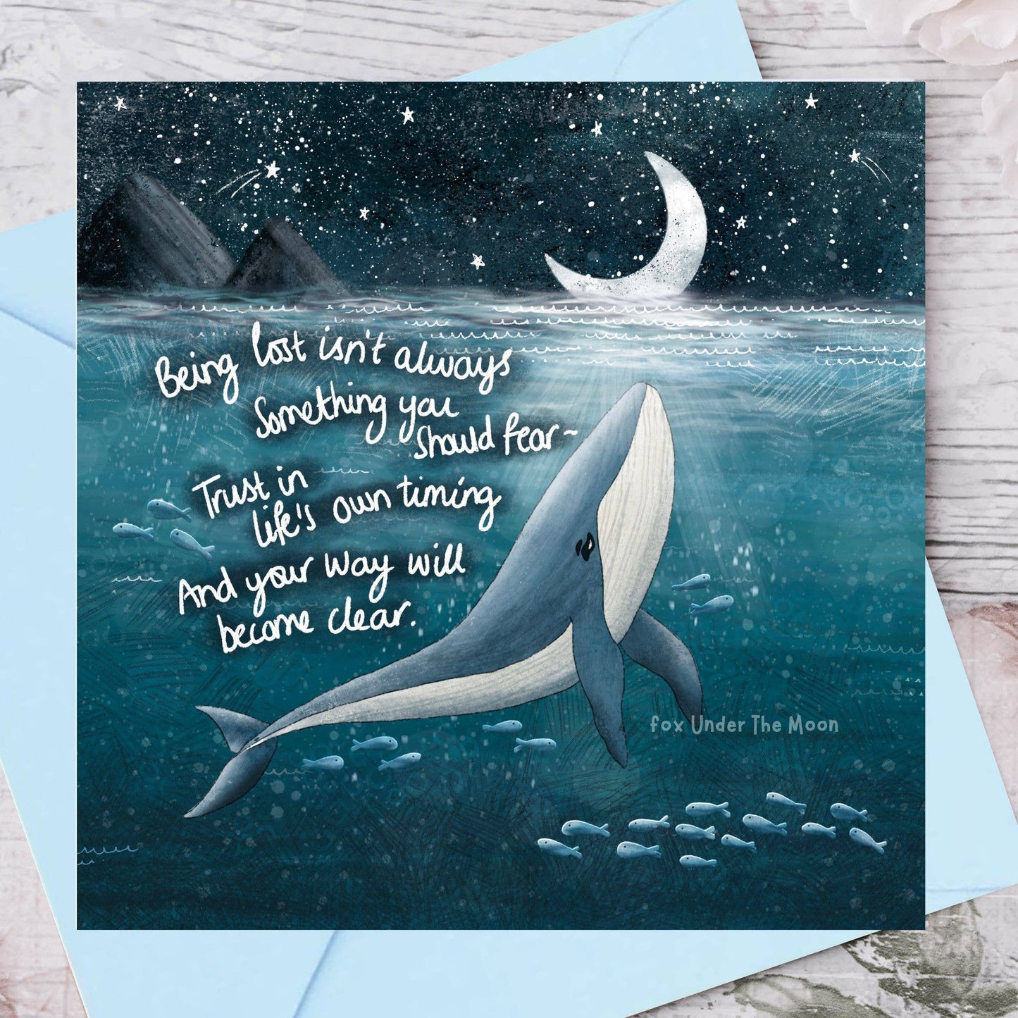 'Find Your Way' - Foiled Greeting Card by Fox Under The Moon