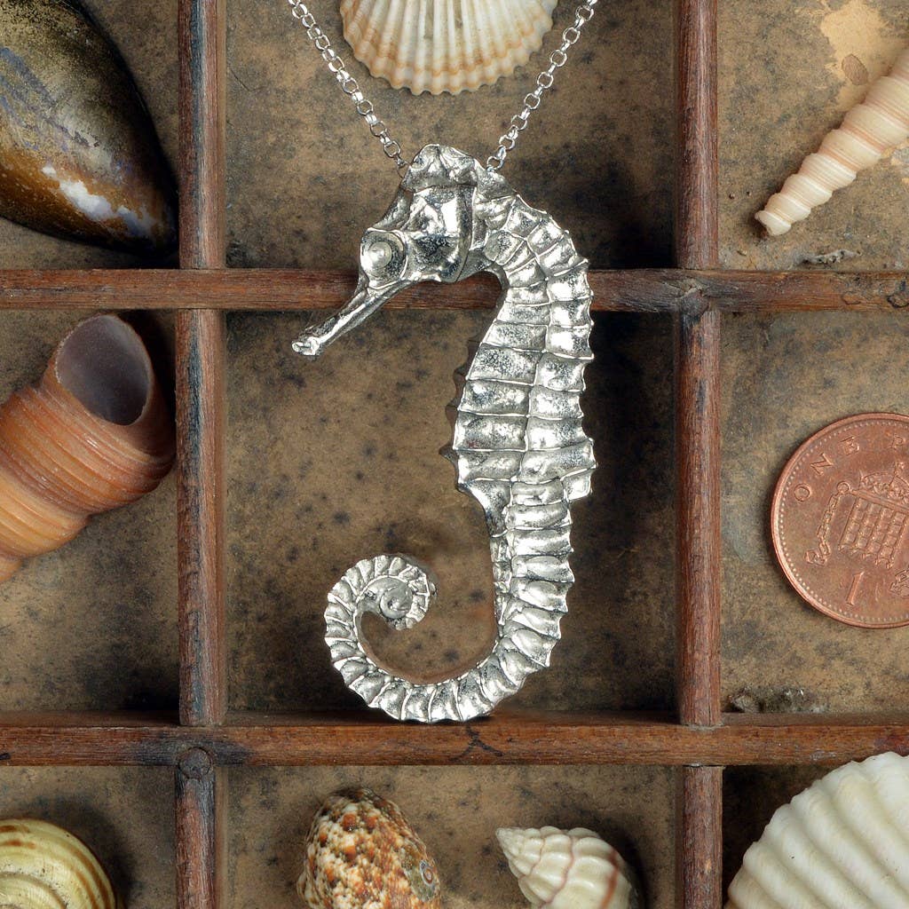 Seahorse Necklace, English Pewter Jewellery