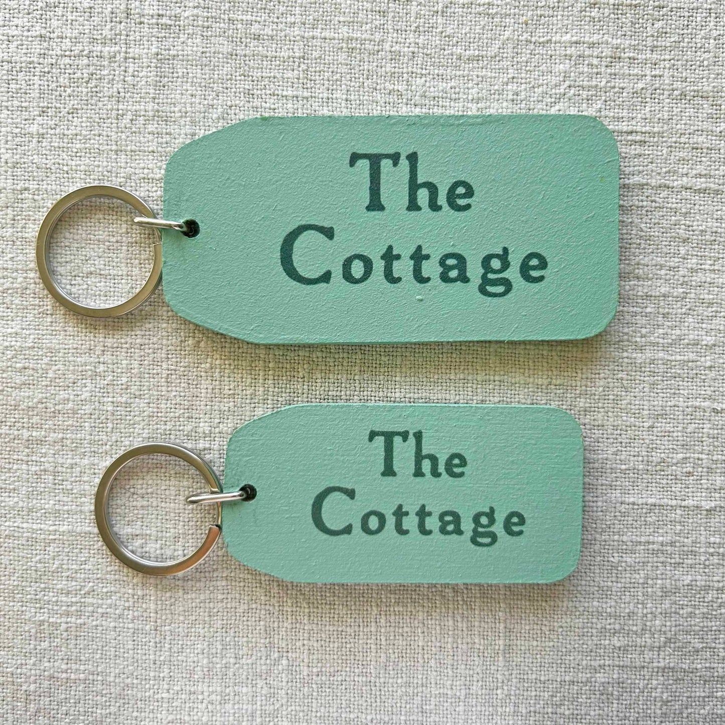 The Wooden Postcard Company - THE COTTAGE Wooden Key Tag