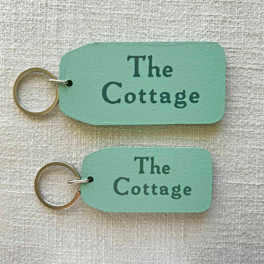 The Wooden Postcard Company - THE COTTAGE Wooden Key Tag